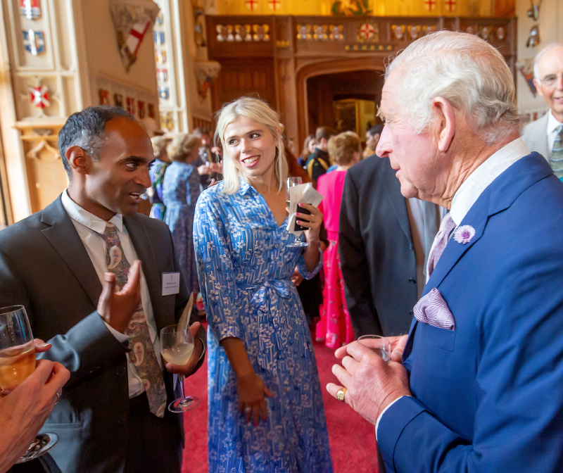 OUR CHAIR, DR ESH ALLADI WITH HIS MAJESTY THE KING